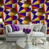 Wallpapers 3D Vision geometrisch behang voor woonkamer slaapkamer modern design PVC abstracte strepen driehoeken patroon muur papierrol