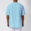 Magliette da uomo T-shirt oversize da uomo Spalle larghe larghe Abbigliamento da palestra Bodybuilding Fitness Streetwear Maglietta HipHop Quick Dry Mesh Sport Tee 230406