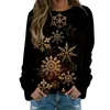 Dameshoodies Sweatshirts voor dames Dames Casual Kerstmis Ronde hals Lange mouw Leuke tuniek Tops Los