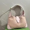 2023 Bolso de hombro de lona colorido de lujo Totes grandes Famoso Afrodita Media luna Bolso para axilas Bolso Bolso de compras informal Patrón de bordado de doble letra