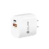 Snabb snabb laddning 20W USB C PD Typ C Wall Charger EU US UK Power Adapters för iPhone 13 14 15 11 12 Samsung Xiaomi F1