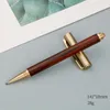 TROE BALLPOINT PEN Executive Classic Style Copper Wood Ball Pennor Personlig Logo Laser Engrave Anpassade gåvor Signatur med Pocket Clip