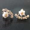 Studörhängen kvinnor mode guldpläterad daisy blomma söt assymetriska smycken parti