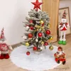 Decorazioni natalizie Gonna per albero di Natale 78 / 90CM Ornamenti per gonna per albero di peluche bianco Buon Natale decorativo per forniture di decorazioni per feste R231107