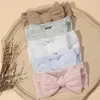 Haarschmuck, solides Zopfmuster-Stirnband für geborene Babys, Baumwollstoff, Blumen, Blumen, Schleifen, Kleinkindbänder