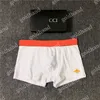 Brand Brand Brand Mens Boxer Uomini Underpants Classic Shorts traspirante biancheria bianche da 3 pezzi con scatola