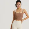 Motorkleding 45 Yoga Thread Square Neck Half Fixed Cup Sporttanktop Gekleurde bh met brede schouderband