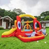 Casa de salto para crianças Acessórios de segurança inflável Playhouse com poços de bolas Saco de pancadas Smiley Crab Jumping Castle Jumper Indoor ou Outdoor Play Quintal Garden