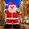 Outdoor Activities Huge Christmas Balloon Inflatable Santa Claus with Cindy Cane Gift Boxes Gift Bag For Xmas Holiday Party