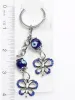 Klasyna smyczy l Key Blue Crystal Butterfly and Glass Evil Eye Peads Torebka Urok Keyring dla kobiet Drop dostawa amfhl