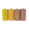 Filato Abbigliamento 100M / Rotolo 4Mm Rame Cord Artigianato fatto a mano Cotone Arti Corda Corda Fai da te Vimini Trecce Arti Decorazione domestica Fornitura Drop D Dh43D