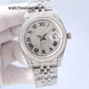 Designer Diamond Watches VVS horloge heren automatisch mechanisch waterdicht 41 mm saffier dames zakelijke horloges met met diamanten bezaaide stalen armband Montre