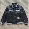 Hellstar Jacket Męska odzież wierzchnia star piekielna Paradise Road Bomber Kurtka zagęszczona płaszcz baseballowy haft haftowany bawełniany płaszcz męski i damski kurtki