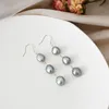 Dangle Chandelier ASHIQI Natural Baroque Pearl 925 Sterling Silver Long Earrings For Women Black freshwater pearl Handmade drop earring Party Gift 230404