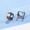 Boucles d'oreilles cerceau haute qualité Simple rond noir pour femmes hommes Couple boucle d'oreille bijoux fête cadeaux d'anniversaire