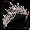 Kopfschmuck Hochzeit Krone Festzug König Königin Braut Tiara Chinesischer Haarschmuck Kopfschmuck Kopfschmuck Großer Kristall Braut Haarschmuck Dhyej