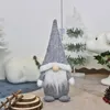 Decorações de Natal feitas à artesanato, figuras de figuras de férias de boneca suecas gnome de luxo de brinquedo de natal