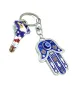 Keychains Lanyards L Luckboostium Jum Dolphin In Blue Crystal With Evil Eye Beads Keychain Ring And Tassel Sign Of Protection Good For Amdxk