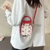 أكياس الكتف حقائب اليد الغربية الأصل الدنيم تصميم مربع للنساء PU Crossbody Mout Red Bagcatlin_fashion_bags