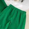 의류 세트 키즈 여자 가을 긴 소매 옷 세트 녹색 상판+바지 2pcs 의상 옷 세대 세대 나이 어린이 옷 r231106