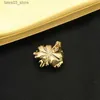 Pins Broches GLSEEVO femmes élégant Lotus vraie perle fleur Badges broches de luxe mode dame plante costume délicat bureau broches Corsage cadeaux Q231107