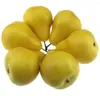 Décoration de fête 6 pièces poires de fruits artificiels pour la maison magasin supermarché accessoires bureau bureau Restaurant cuisine jaune