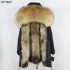 Women's Fur Faux Real Coat Winter Jacket Women Long Parka Waterproof Big Natural Raccoon Collar Hood Thick Warm Fox Liner 231106