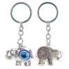 Porte-clés Longes L Blue Evil Eye Porte-clés Sier Lucky Elephant Porte-clés Bonne chance Pendentif Charme Signe de protection et de bénédiction Hangi Amzr8