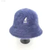 Kangol Damen-Eimerhut, Kaninchenfell-Beckenhut, Damen, Wärme, Individualität, Trend, Känguru-Stickerei, warmer Fischerhut, Y220818