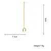 Backs Earrings FLASHBUY 1 PC Korean Cooper Alloy Long Chian Chic Ear Hanging Clip For Women Minimalist Cuff