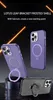 금속 스탠드 Magsafe Magsafe Magnetic Phone Case Frosted Transparent Camera Lens 범퍼 iPhone 15 14 13 12 11 Pro Max 무선 충전 커버 충격 방지 방울 방울