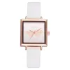 HBP Bracelet en cuir rose Montre de créateur Montres pour dames Cadran carré Mouvement à quartz Montre-bracelet électronique Horloge d'affaires décontractée