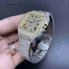 Designer Diamond Watches VVS L'ultimo orologio con diamanti da uomo nel 2023, grande lunetta, popolare movimento automatico con cassa in oro bicolore lucido hip-hop