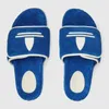 Sandaler män kvinnor designer toffel strandskor sandal xad bomull svamp magisk band präglad plattform 5.5 cm lyx tofflor män glider med låda