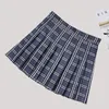 Jupes jupe plissée courte femmes jupes à carreaux a-ligne dames taille haute Tartan école jupes coréennes pour femmes 230413