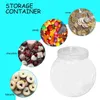 Bouteilles de stockage, pot de nourriture séchée domestique, bocaux de collation, couvercles de bonbons, petits articles, porte-thé transparent, conteneur