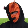 Casquettes de cyclisme Masques Halloween Cornes drôles Chapeau tricoté créatif Bonnets Chaud Couverture complète Masque de ski Chapeau coupe-vent Balaclava Chapeau fo3901646