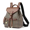 Sacs d'école De Mode Pied De Poule Femmes Sac À Dos De Haute Qualité Femme Vintage Sacs D'école Voyage Bagpack Dames Bookbag Sac À Dos 230404