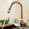 Bathroom Sink Faucets Basin Faucet European-style Rose Gold/gold-plated Jade Dish Kitchen And Cold Water Deck Mouned Mixer Single Hole