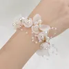 Hair Clips Bridal Women Bands Headband Wristband Imitated Pearl Flowers Travel Wedding Pography Party Jewelry Ornaments Decorations