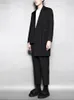 남자 양복 블레이저 중간 및 긴 작은 정장 비대칭 디자인 다크 블랙 클래식 성격 패션 재킷 큰 크기