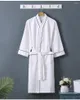 Women's Sleepwear Cotton Waffle Bathrobe Men Women Adult El Couple Bath Towel Spring Autumn Thin Section Sexy Nightgown