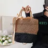 肩のハンドバッグ弓のバケツ・スルダーバッグstraw ollow out out out uper furse vintagestylishhandbagsstorestylishhandbagsstore