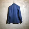 メンズカジュアルシャツ秋の男性マルチボタンゴールドスレッドネイビーブルーファッションスリムヘアスタイリストシャツナイトクラブバーサイズs-xxl