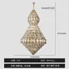 Duplex Building vardagsrum Big Chandelier Villa Hollow Jump Floor Light Luxury Modern Midn Golo European 2023 New Crystal Lamp