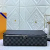 Check Jewelry Box Cover Bag Travel Cosmetic Case Double Zipper Designer Clutch Bags Old Flower Storage Boxes M43690 M43689 M43688 Qualidade Grande Capacidade Multitamanho