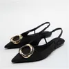 Sandals Summer Black Flats Slippers Women Cute Shiny Bow Fashion Beach Slingback Shoes Casual Plus Size Sandal 230406