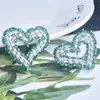 Серьги -грибы Ruzzallati Luxury Retro Lab Lab Emerald Stone Ladies Сертифицированные серебряный цвет формы сердца Серьера украшения