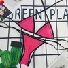 Designer bikinis kvinna tvådelar bikini med brev baddräkter kristall sommar badkläder strand lyx baddräkter