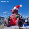 Animal inflável gigante da mascote dos desenhos animados do urso marrom inflável de 6mH para a decoração do evento da propaganda do feriado do Natal